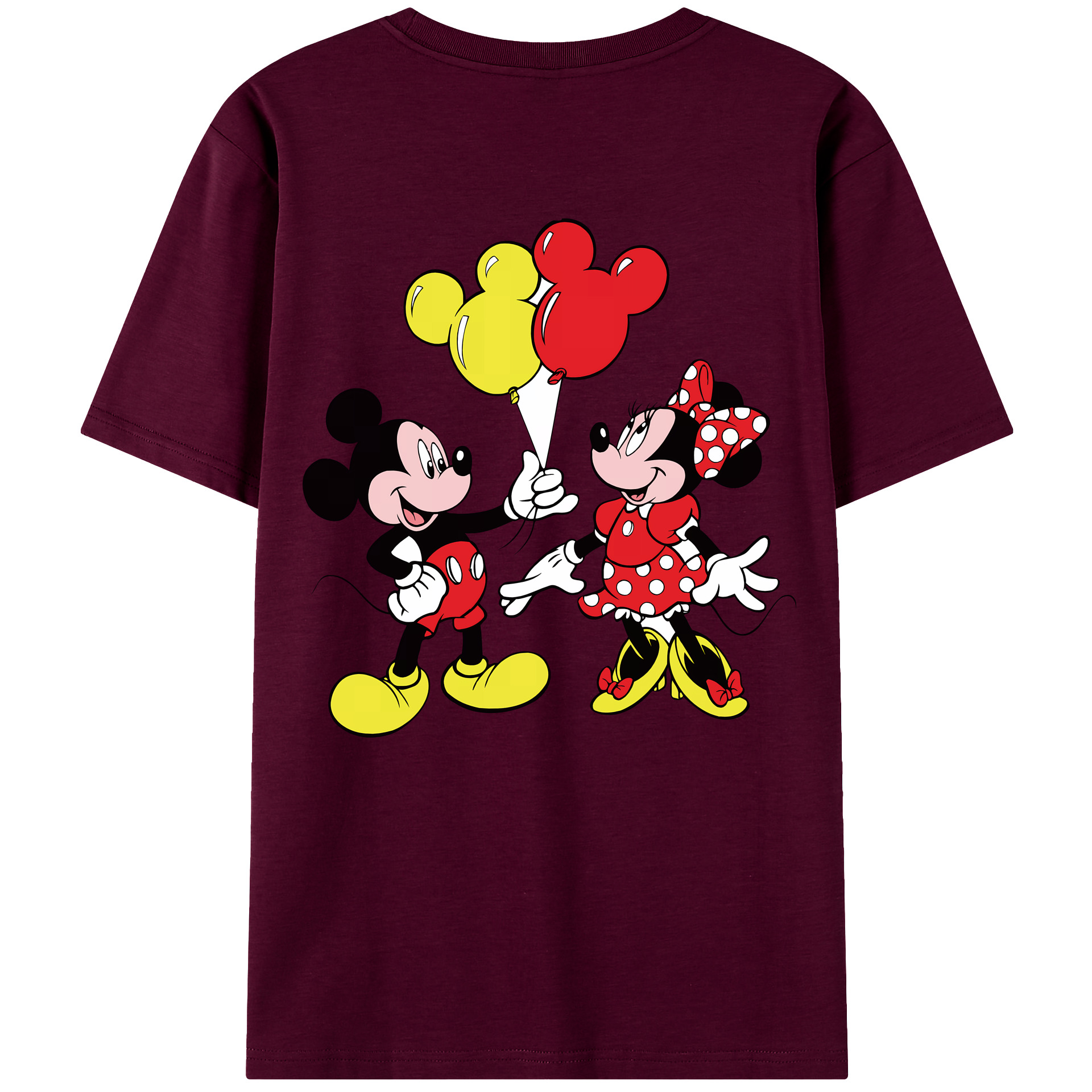 （画像用） ミッキーマウス Mickey Mouse レディース半袖Tシャツ(バックプリント)